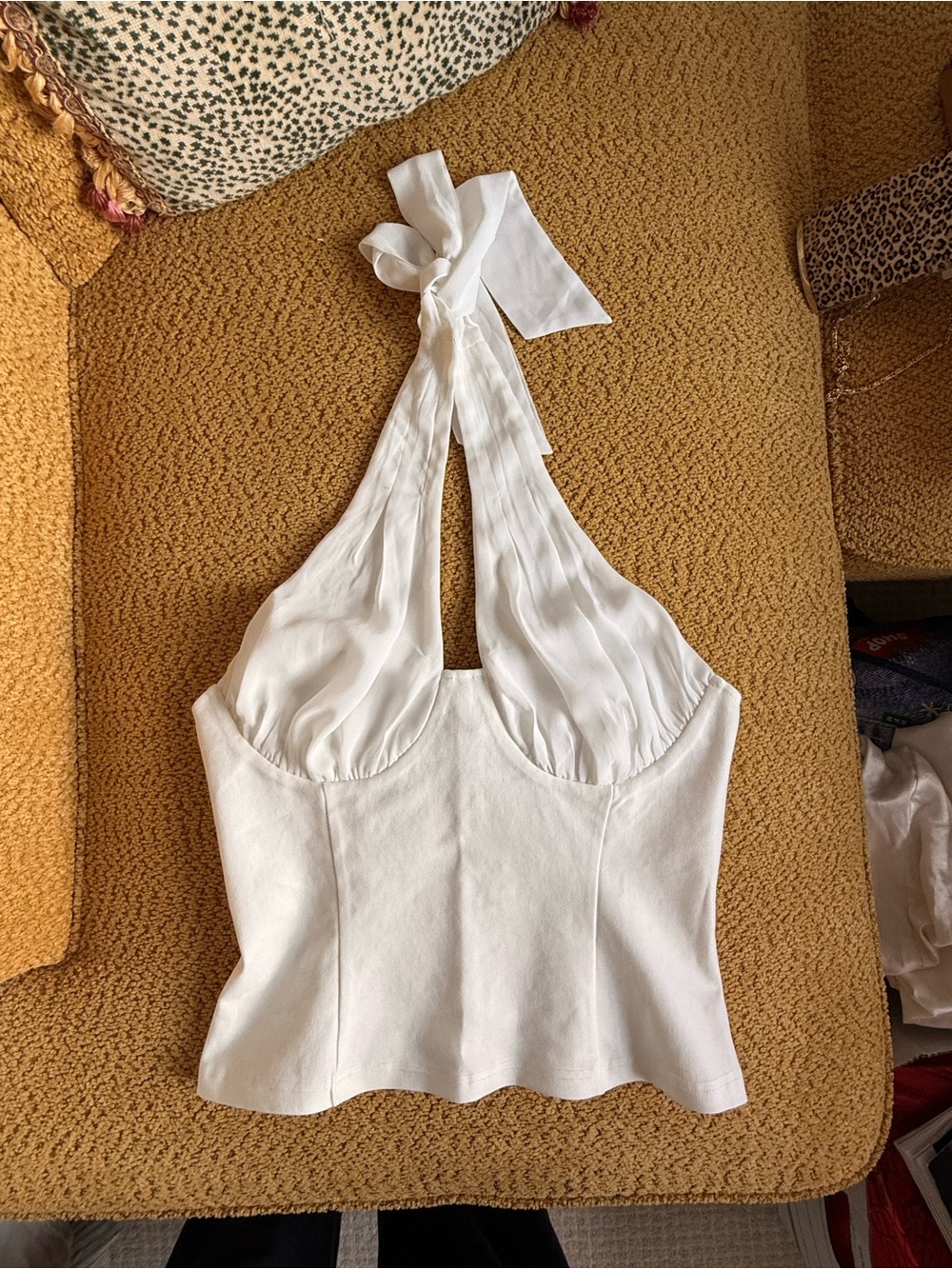 White Halter Top